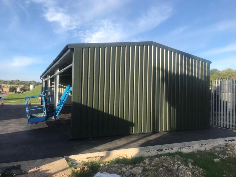 Steel clad industrial shed