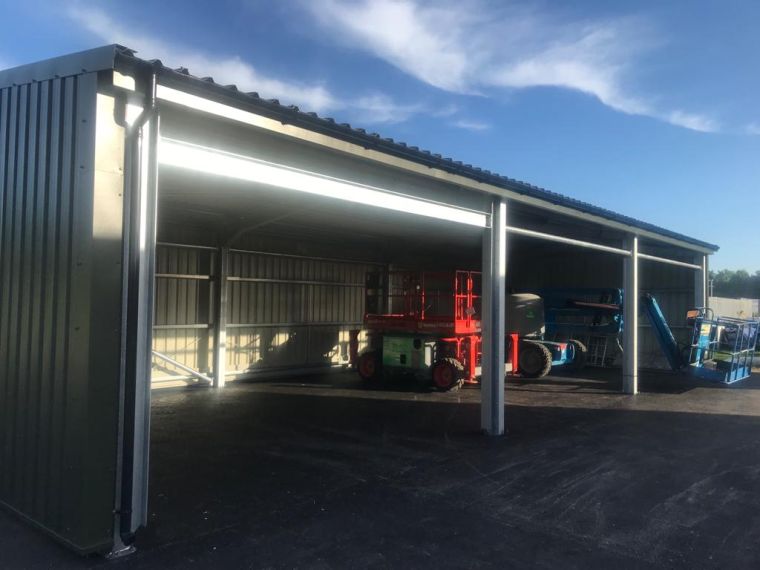 Medium size industrial shed project for water treatment company